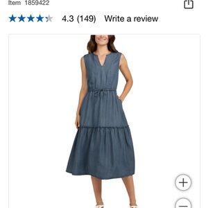 NWT Land’s End Women’s Lyocell Tiered Midi Dress